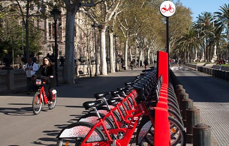 Bicing station in Barcelona