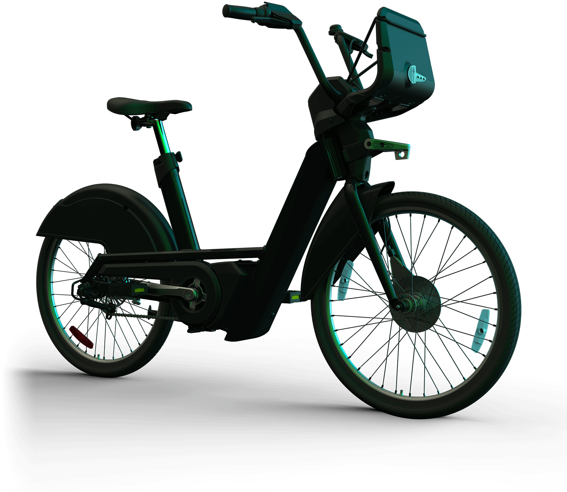 Black electric bike Lyft Urban Solutions